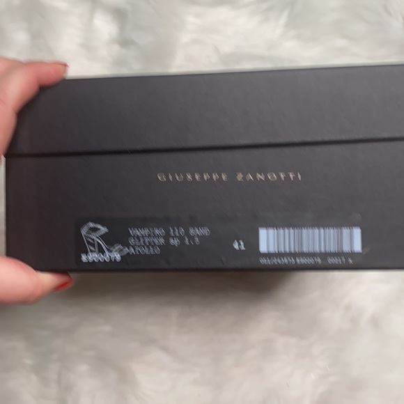 Giuseppe Zannoti Glitter Square Toe  Heels size 41 NIB - Picture 9 of 10